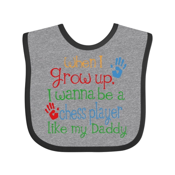 Inktastic Chess Player Like Daddy Boys or Girls Baby Bib