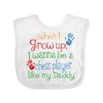 thumbnail image 1 of Inktastic Chess Player Like Daddy Boys or Girls Baby Bib, 1 of 4