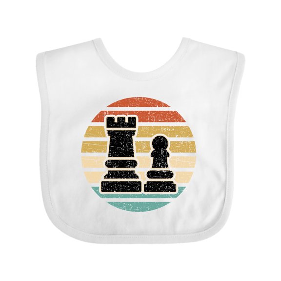 Inktastic Chess Player Retro Sunset Boys or Girls Baby Bib