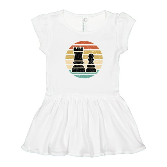 Inktastic Chess Player Retro Sunset Girls Toddler Dress