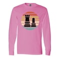 thumbnail image 1 of Inktastic Chess Player Retro Sunset Long Sleeve T-Shirt, 1 of 5