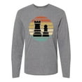 thumbnail image 1 of Inktastic Chess Player Retro Sunset Long Sleeve T-Shirt, 1 of 5
