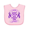 thumbnail image 1 of Inktastic Chiari Malformation Keep Calm Fight On Boys or Girls Baby Bib, 1 of 4