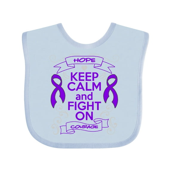Inktastic Chiari Malformation Keep Calm Fight On Boys or Girls Baby Bib