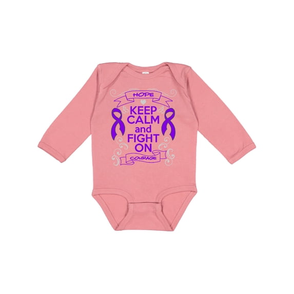 Inktastic Chiari Malformation Keep Calm Fight on Boys or Girls Long Sleeve Baby Bodysuit