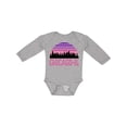 thumbnail image 1 of Inktastic Chicago Gifts Souvenirs for Kids Girls Long Sleeve Baby Bodysuit, 1 of 5