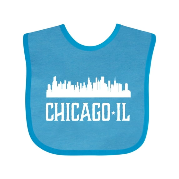 Inktastic Chicago Illinois Skyline Il Cities Boys or Girls Baby Bib