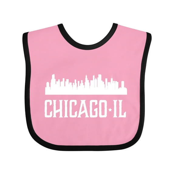 Inktastic Chicago Illinois Skyline Il Cities Boys or Girls Baby Bib