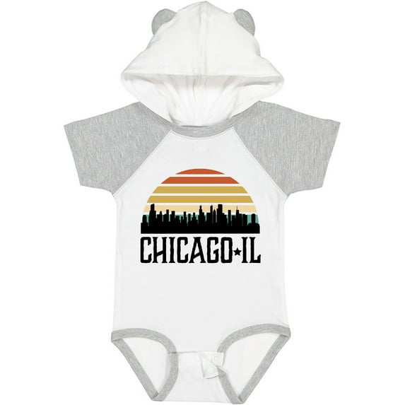 Inktastic Chicago Illinois Skyline Vintage Boys or Girls Baby Bodysuit
