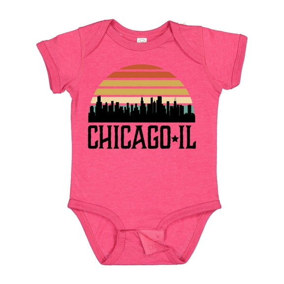 Inktastic Chicago Illinois Skyline Vintage Boys or Girls Baby Bodysuit
