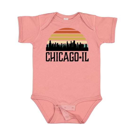 Inktastic Chicago Illinois Skyline Vintage Boys or Girls Baby Bodysuit