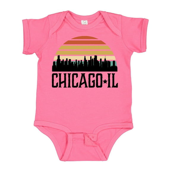 Inktastic Chicago Illinois Skyline Vintage Boys or Girls Baby Bodysuit