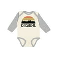 thumbnail image 1 of Inktastic Chicago Illinois Skyline Vintage Boys or Girls Long Sleeve Baby Bodysuit, 1 of 5