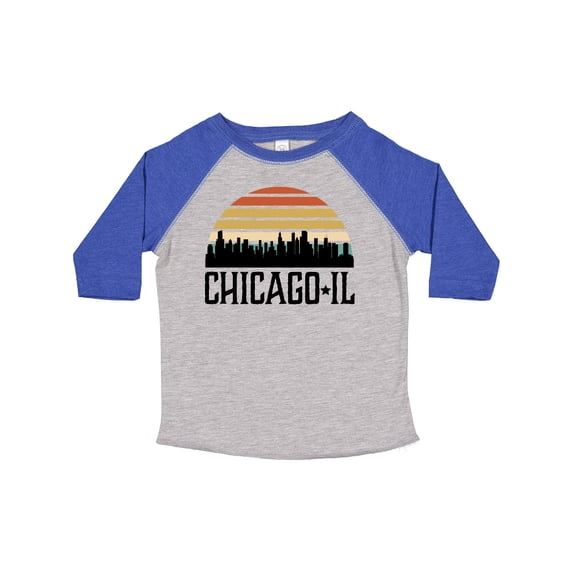 Inktastic Chicago Illinois Skyline Vintage Boys or Girls Toddler T-Shirt