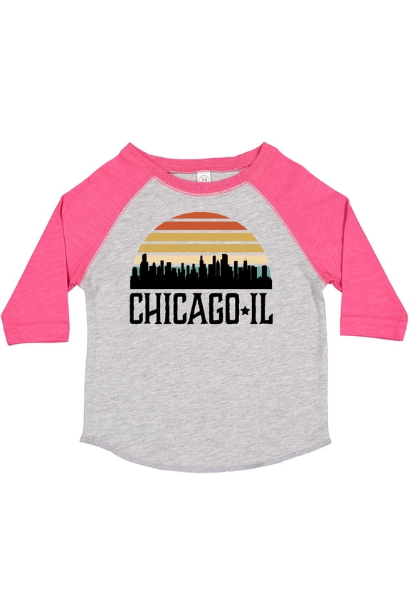 Chicago Illinois Skyline Vintage Boys or Girls Toddler T-Shirt
