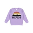 thumbnail image 1 of Inktastic Chicago Illinois Skyline Vintage Toddler Sweatshirt, 1 of 4