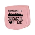 thumbnail image 1 of Inktastic Chicago Illinois Someone Loves Me Skyline Baby Burp Cloth, 1 of 3