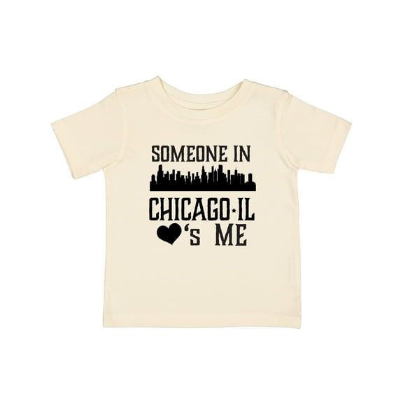 Inktastic Chicago Illinois Someone Loves Me Skyline Boys or Girls Baby T-Shirt