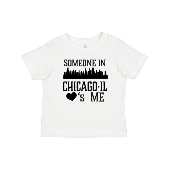 Inktastic Chicago Illinois Someone Loves Me Skyline Boys or Girls Baby T-Shirt