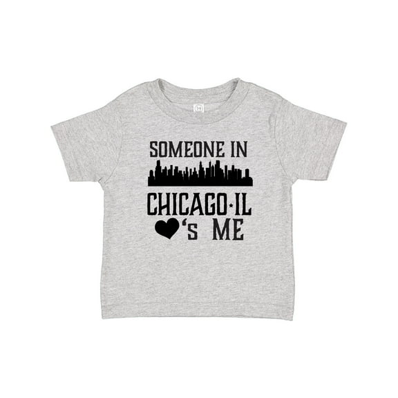 Inktastic Chicago Illinois Someone Loves Me Skyline Boys or Girls Baby T-Shirt