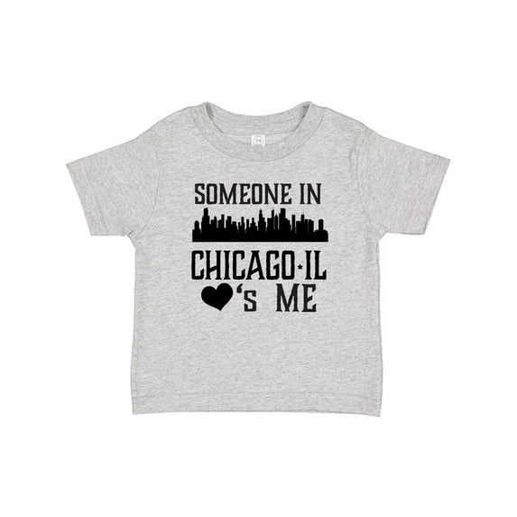 Inktastic Chicago Illinois Someone Loves Me Skyline Boys or Girls Baby T-Shirt