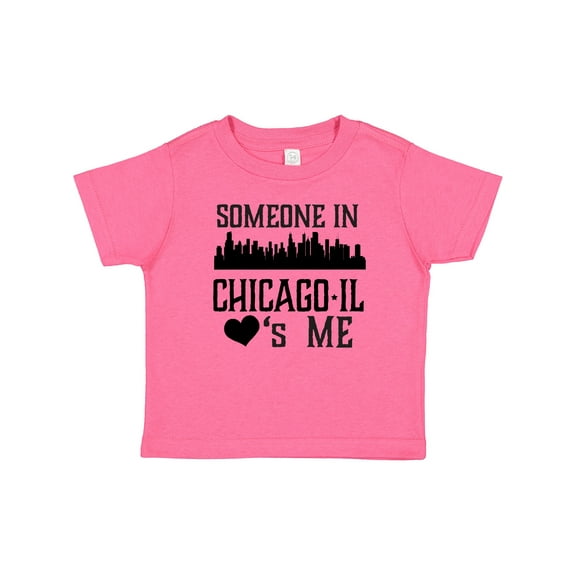 Inktastic Chicago Illinois Someone Loves Me Skyline Boys or Girls Baby T-Shirt
