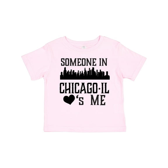Inktastic Chicago Illinois Someone Loves Me Skyline Boys or Girls Toddler T-Shirt