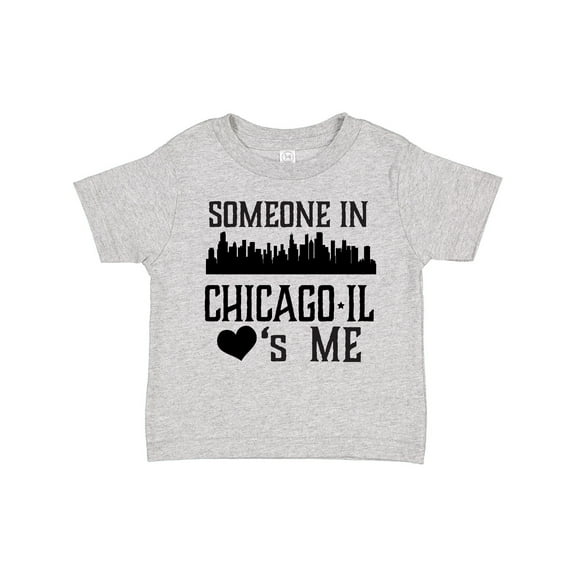 Inktastic Chicago Illinois Someone Loves Me Skyline Boys or Girls Toddler T-Shirt
