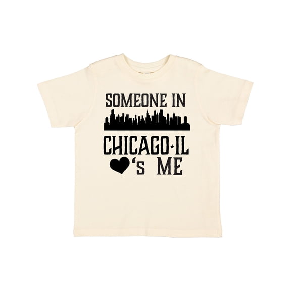 Inktastic Chicago Illinois Someone Loves Me Skyline Boys or Girls Toddler T-Shirt