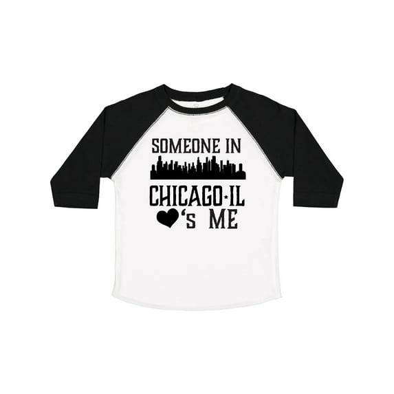 Inktastic Chicago Illinois Someone Loves Me Skyline Boys or Girls Toddler T-Shirt