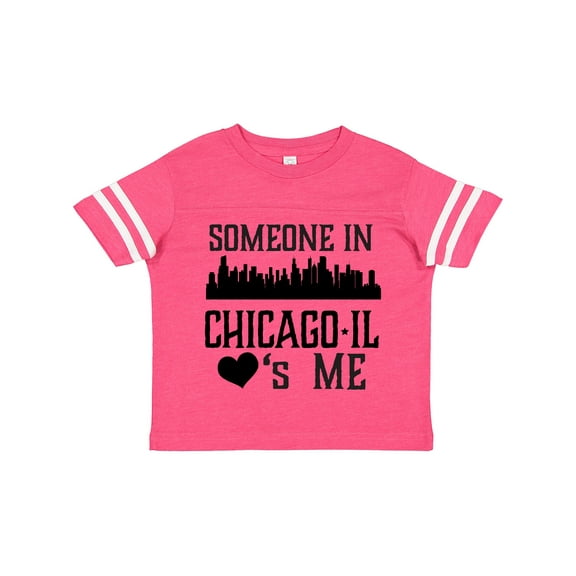 Inktastic Chicago Illinois Someone Loves Me Skyline Boys or Girls Toddler T-Shirt