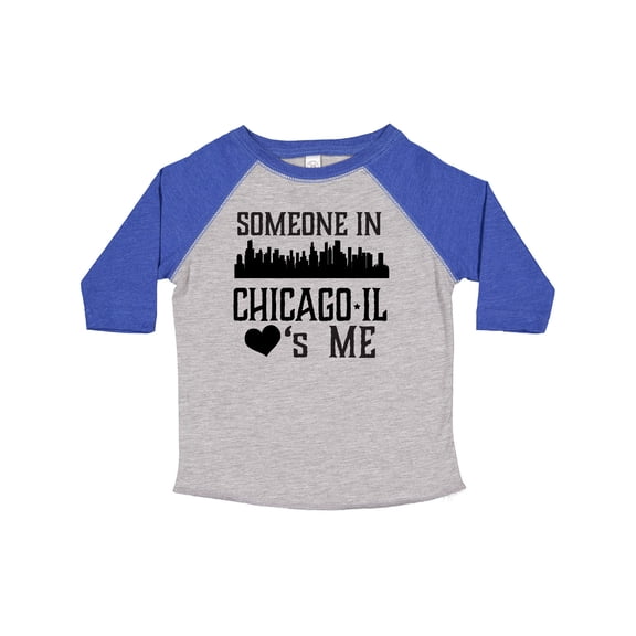 Inktastic Chicago Illinois Someone Loves Me Skyline Boys or Girls Toddler T-Shirt