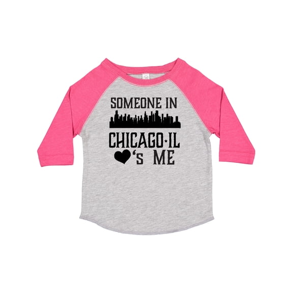Inktastic Chicago Illinois Someone Loves Me Skyline Boys or Girls Toddler T-Shirt