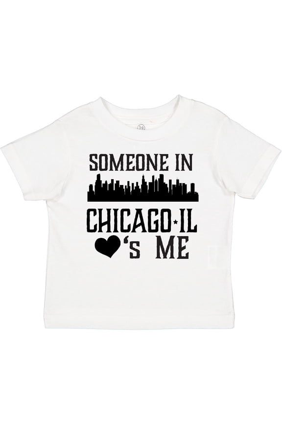 Chicago Illinois Someone Loves Me Skyline Boys or Girls Toddler T-Shirt