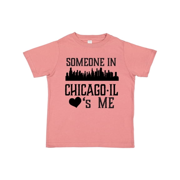 Inktastic Chicago Illinois Someone Loves Me Skyline Boys or Girls Toddler T-Shirt