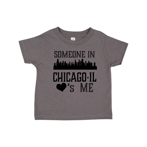 Inktastic Chicago Illinois Someone Loves Me Skyline Boys or Girls Toddler T-Shirt