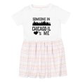 thumbnail image 1 of Inktastic Chicago Illinois Someone Loves Me Skyline Girls Toddler Dress, 1 of 5