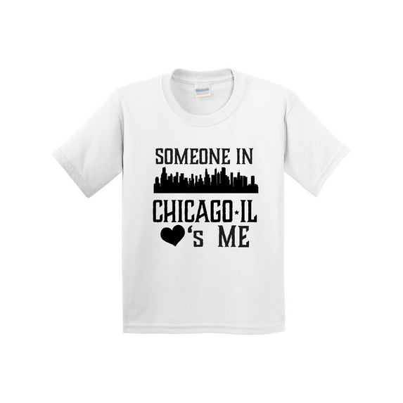 Inktastic Chicago Illinois Someone Loves Me Skyline Youth T-Shirt