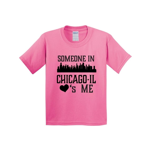 Inktastic Chicago Illinois Someone Loves Me Skyline Youth T-Shirt