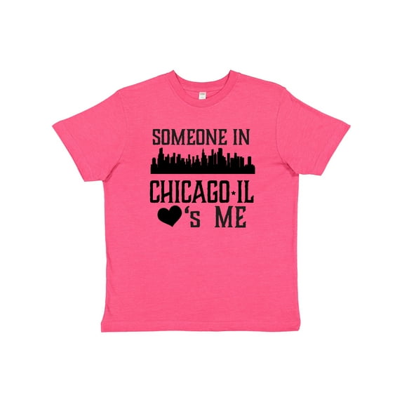 Inktastic Chicago Illinois Someone Loves Me Skyline Youth T-Shirt
