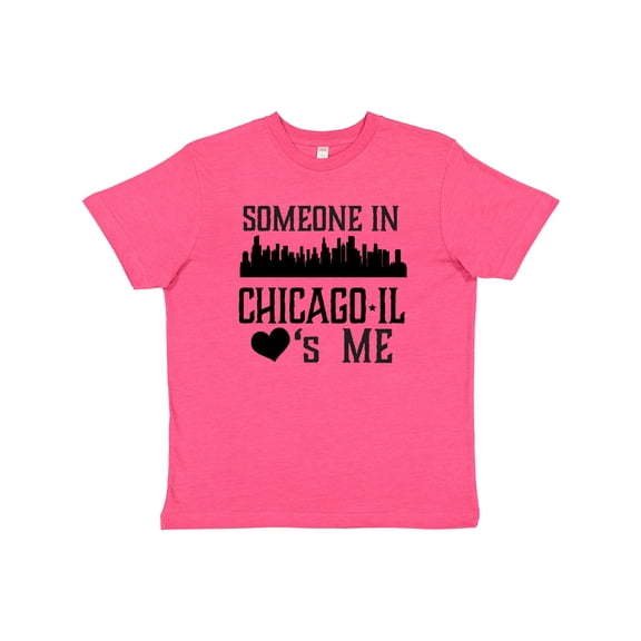 Inktastic Chicago Illinois Someone Loves Me Skyline Youth T-Shirt
