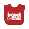 thumbnail image 1 of Inktastic Chicago Skyline Grunge Boys or Girls Baby Bib, 1 of 4