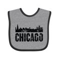 thumbnail image 1 of Inktastic Chicago Skyline Grunge Boys or Girls Baby Bib, 1 of 4