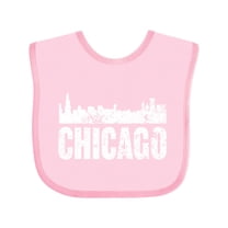 Inktastic Chicago Skyline Grunge Boys or Girls Baby Bib