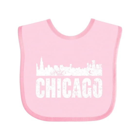 Inktastic Chicago Skyline Grunge Boys or Girls Baby Bib