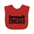thumbnail image 1 of Inktastic Chicago Skyline Grunge Boys or Girls Baby Bib, 1 of 4