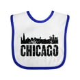 thumbnail image 1 of Inktastic Chicago Skyline Grunge Boys or Girls Baby Bib, 1 of 4