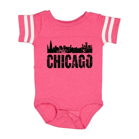 Inktastic Chicago Skyline Grunge Boys or Girls Baby Bodysuit
