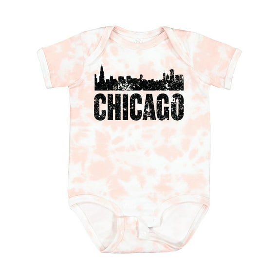 Inktastic Chicago Skyline Grunge Boys or Girls Baby Bodysuit