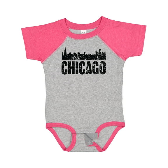 Inktastic Chicago Skyline Grunge Boys or Girls Baby Bodysuit